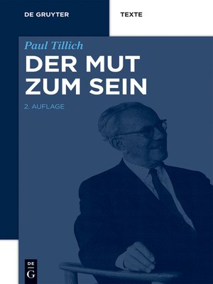 cover image of Der Mut zum Sein